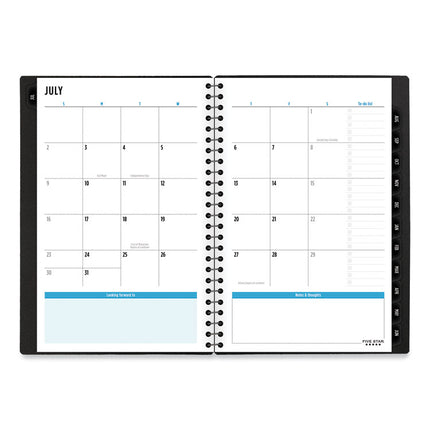 Academic Year Customizable Student Weekly/Monthly Planner, 8.5 x 6.75, 12-Month (July to June), 2024 to 2025