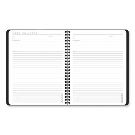 Contempo Lite Academic Year Weekly/Monthly Planner, 8.75 x 7.87, Black Cover, 12-Month (July to June) 2024 to 2025