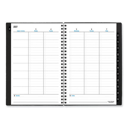 Academic Year Customizable Student Weekly/Monthly Planner, 8.5 x 6.75, 12-Month (July to June), 2024 to 2025