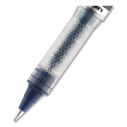VISION ELITE BLX Series Hybrid Gel Pen, Stick, Extra-Fine 0.5 mm, Blue-Infused Black Ink, Gray/Blue/Clear Barrel