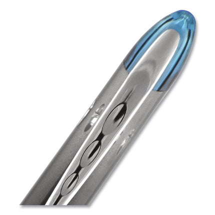 VISION ELITE BLX Series Hybrid Gel Pen, Stick, Extra-Fine 0.5 mm, Blue-Infused Black Ink, Gray/Blue/Clear Barrel