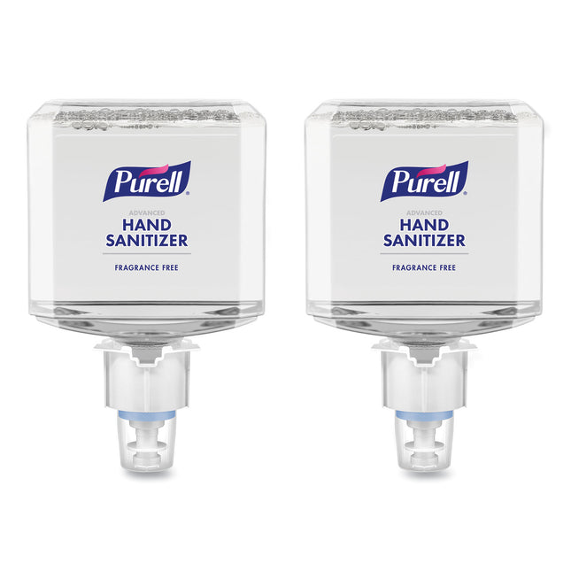 Advanced Hand Sanitizer Gentle and Free Foam, 1,200 mL Refill, Fragrance-Free, For ES4 Dispensers, 2/Carton
