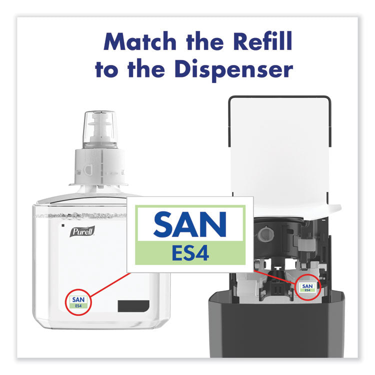 Advanced Hand Sanitizer Gentle and Free Foam, 1,200 mL Refill, Fragrance-Free, For ES4 Dispensers, 2/Carton