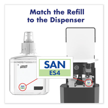 Advanced Hand Sanitizer Gel Refill, 1,200 mL, Clean Scent, For ES4 Dispensers, 2/Carton
