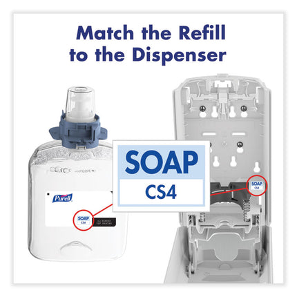 Healthcare HEALTHY SOAP 2% CHG Antimicrobial Foam Refill, For CS4 Dispensers, Fragrance-Free, 1,250 mL, 3/Carton