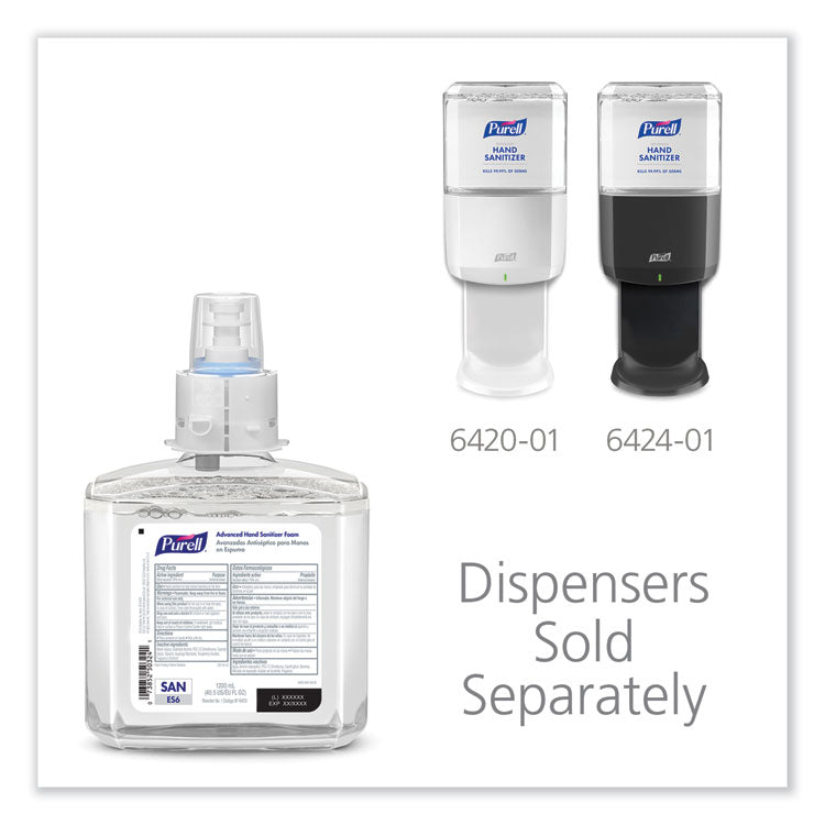Advanced Hand Sanitizer Foam, For ES6 Dispensers, 1,200 mL Refill, , Clean Scent 2/Carton