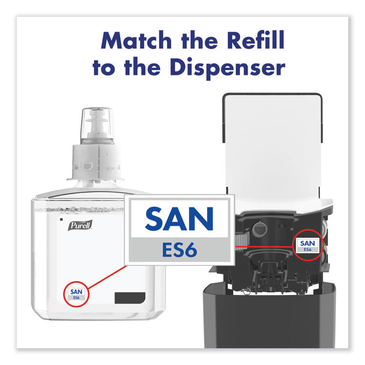 Advanced Hand Sanitizer Gel Refill, 1,200 mL, Clean Scent, For ES6 Dispensers, 2/Carton
