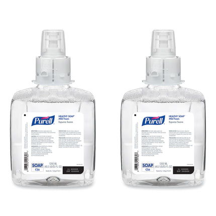 HEALTHY SOAP Mild Foam Refill, For CS6 Dispensers, Fragrance-Free, 1,200 mL, 2/Carton