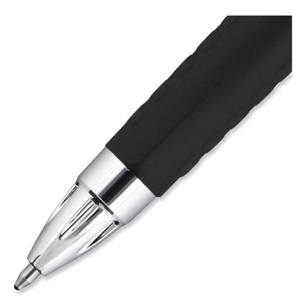 Signo 207 Gel Pen, Retractable, Bold 1 mm, Blue Ink, Smoke/Black/Blue Barrel, Dozen