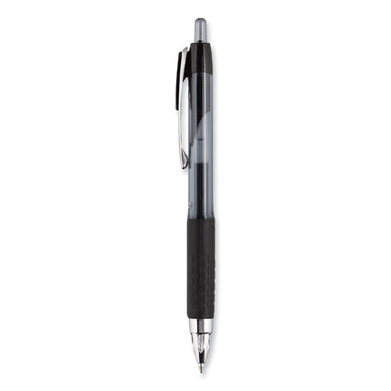 207 Ultra Micro Gel Pen, Retractable, Ultra-Micro 0.38 mm, Black Ink, Clear/Black Barrel