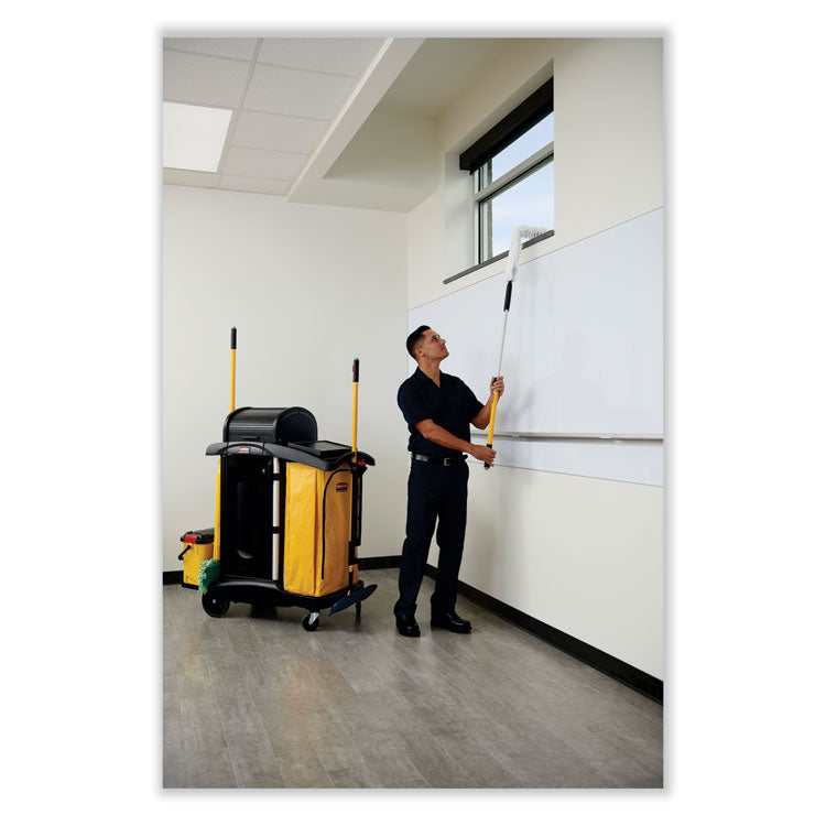 Vinyl Cleaning Cart Bag for Rubbermaid Commercial 9T76, 9T77 and 9T78, 34 gal, 17.5" x 10.5" x 33", Yellow