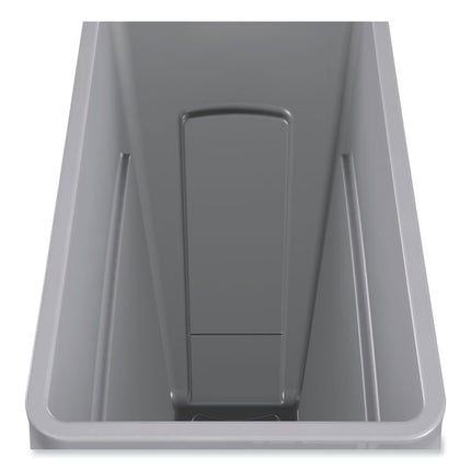Slim Jim with Venting Channels, 23 gal, Plastic, Gray