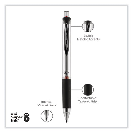 207 Impact Gel Pen, Retractable, Bold 1 Mm, Red Ink, Black/red Barrel