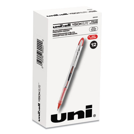 VISION ELITE Hybrid Gel Pen, Stick, Bold 0.8 mm, Red Ink, White/Red/Clear Barrel