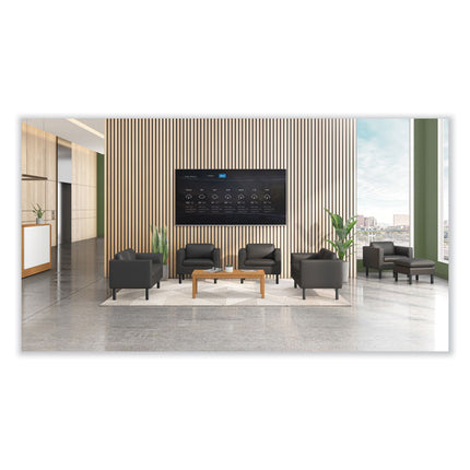 Parkwyn Series Club Chair, 33" x 26.75" x 29", Black Seat, Black Back, Black Base