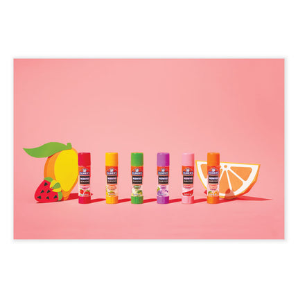 Clear School Glue Stick, Scented, Assorted, 0.21 oz, Dries Clear, 30/Pack