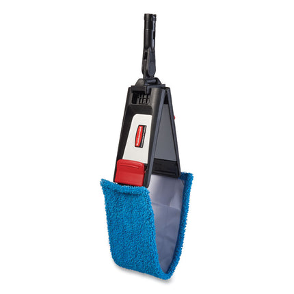 Adaptable Flat Mop Pads, Microfiber, 19.5 X 5.5, Blue