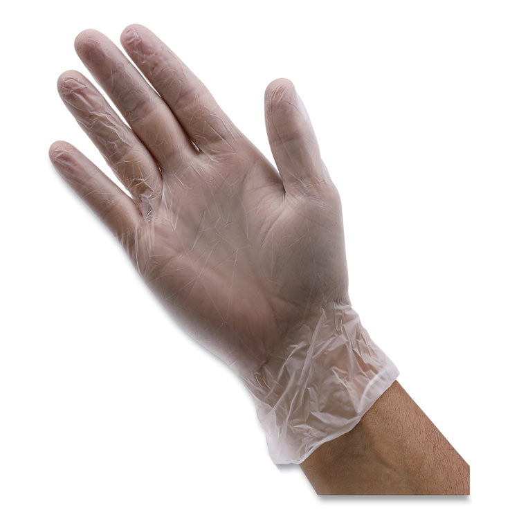 General Purpose Vinyl Gloves, Powder/Latex-Free, 2.6 mil, Medium, Clear, 100/Box