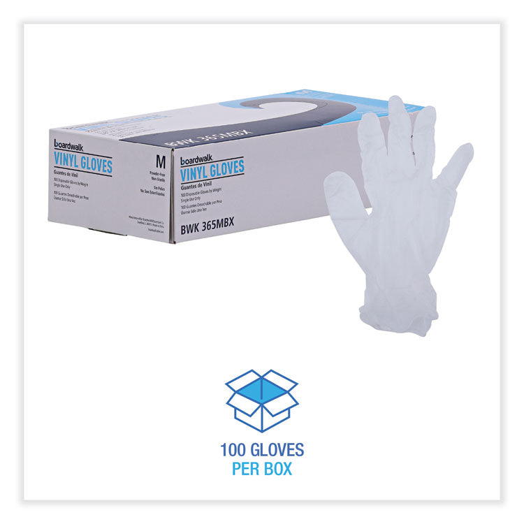 General Purpose Vinyl Gloves, Powder/Latex-Free, 2.6 mil, Medium, Clear, 100/Box