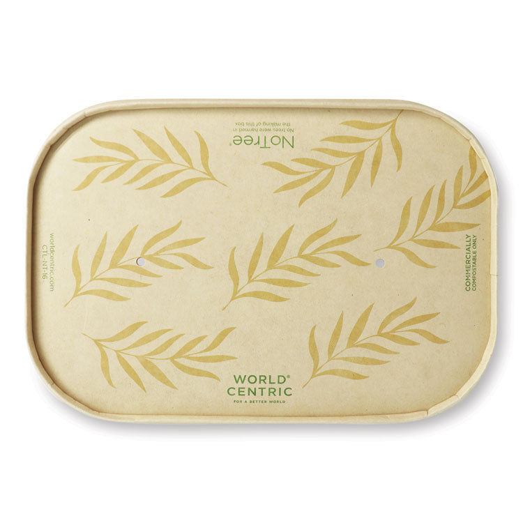 Paper Lids for Containers, 4.7 x 6.8 x 0.8, Natural, Paper, 300/Carton