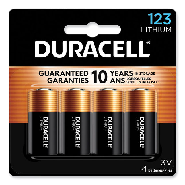 Specialty High-Power Lithium Batteries, 123, 3 V, 4/pack