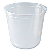 Microwavable Deli Containers, 24 oz, 4.6" Diameter x 4.1" h, Clear, Plastic, 500/Carton
