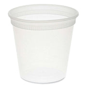 Newspring DELItainer Microwavable Container, 24 oz, 4.55 x 4.55 x 4.35, Clear, Plastic, 480/Carton