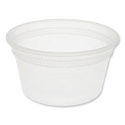 Newspring DELItainer Microwavable Container, 12 oz, 4.6 x 4.6 x 2.5, Clear, Plastic, 480/Carton