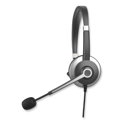 IVR70001 Monaural Over The Head Headset, Black/Silver
