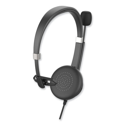 IVR70001 Monaural Over The Head Headset, Black/Silver