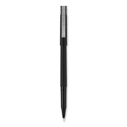 Rollerball Pen, Stick, Extra-Fine 0.5 mm, Black Ink, Black Barrel, Dozen
