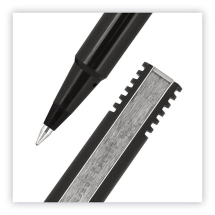 Rollerball Pen, Stick, Extra-Fine 0.5 mm, Black Ink, Black Barrel, Dozen