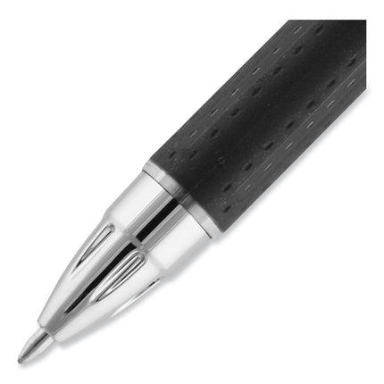 Jetstream Hybrid Gel Pen, Retractable, Bold 1 mm, Blue Ink, Black/Silver/Blue Barrel