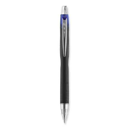 Jetstream Hybrid Gel Pen, Retractable, Bold 1 mm, Blue Ink, Black/Silver/Blue Barrel