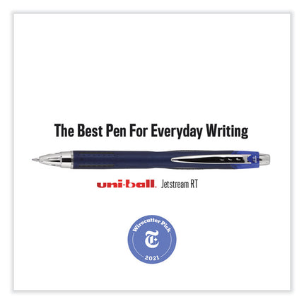 Jetstream Hybrid Gel Pen, Retractable, Bold 1 mm, Blue Ink, Black/Silver/Blue Barrel
