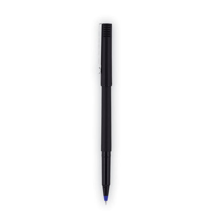 Rollerball Pen, Stick, Extra-Fine 0.5 mm, Blue Ink, Black/Blue Barrel, 72/Pack