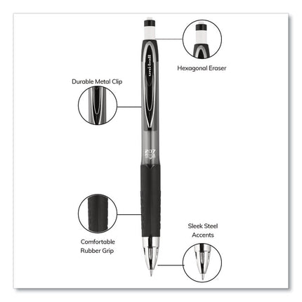 207 Mechanical Pencils with Tube of Lead/Erasers, 0.7 mm, HB (#2), Black Lead, Assorted Barrel Colors, 3 Pencils/Set