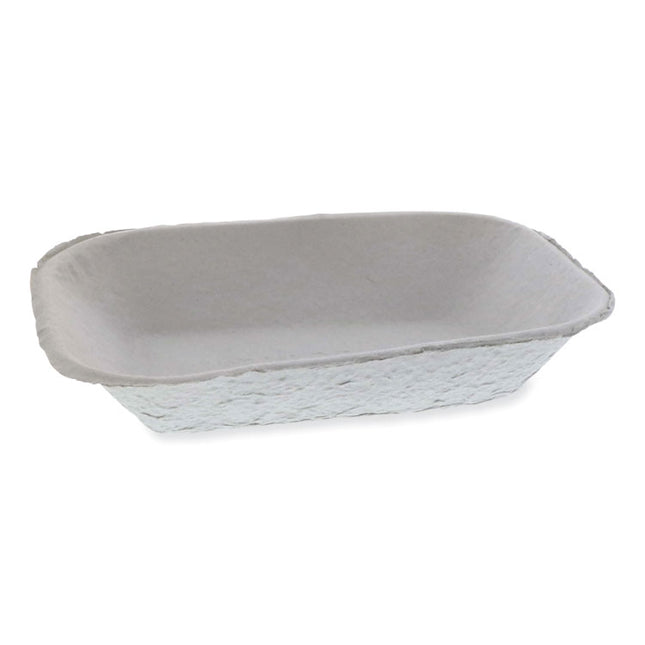 earthchoice pulpex steep wall food tray, 9.13 x 6.88 x 1.75, natural, paper, 460/carton