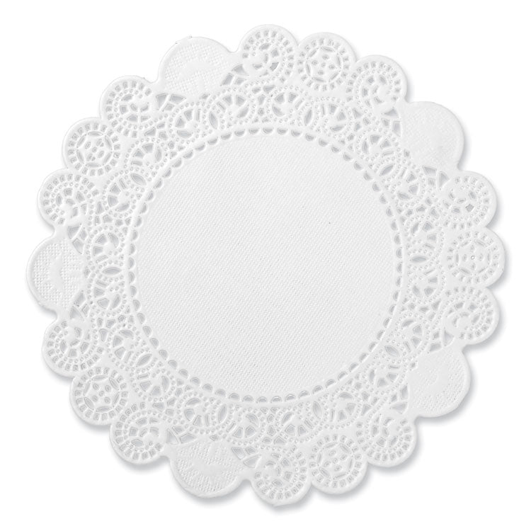 Lace Doilies, Round, 5", White, 10,000/Carton