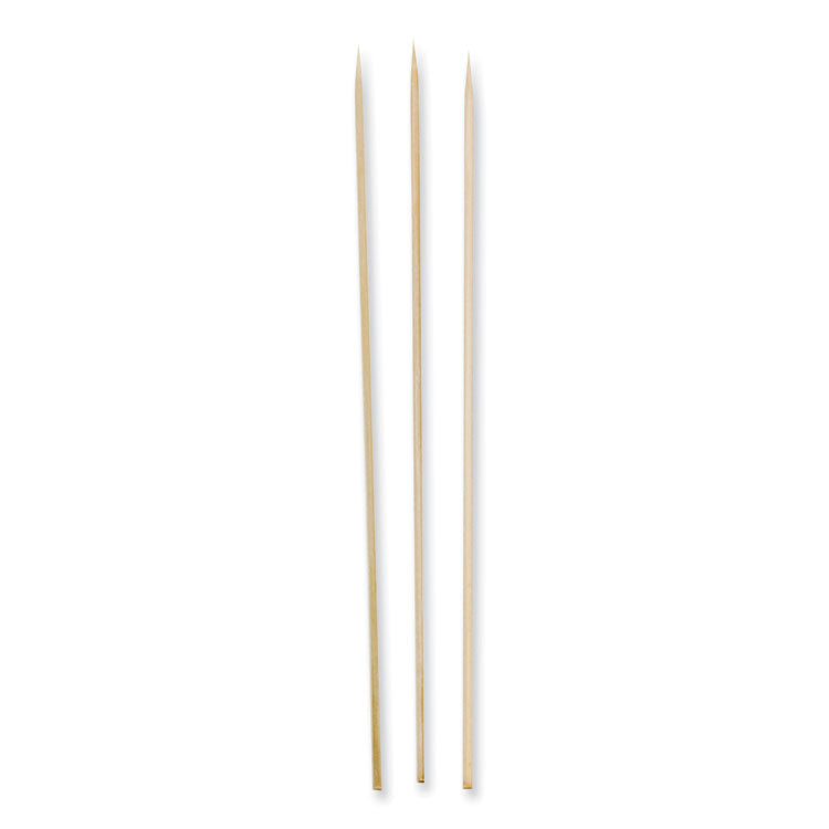Bamboo Skewers, Paper, 12", Natural, 9,600/Carton