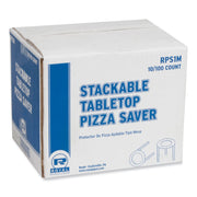Pizza Savers, Plastic, White, 100/Box, 10 Boxes/Carton