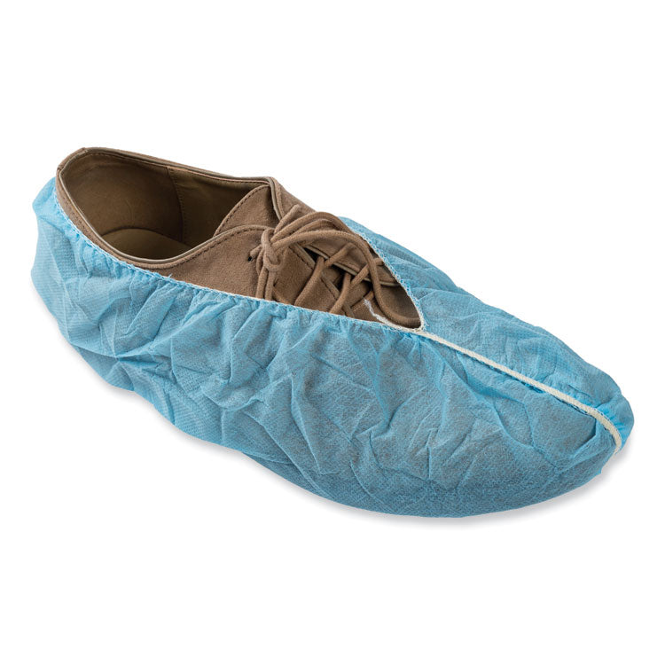 Polypropylene Non-Skid Shoe Covers, One Size Fits All, Blue, 300/Carton