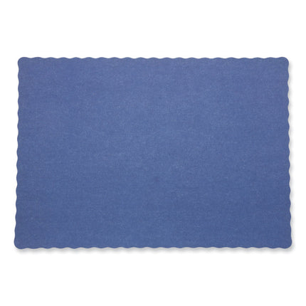 Scalloped Edges Placemats, 9.5 x 13.5, Blue, 1,000/Carton