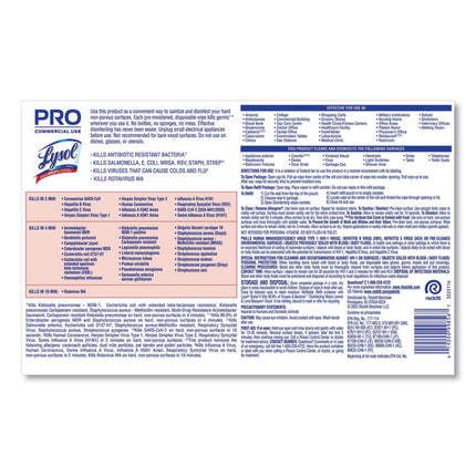 Professional Disinfecting Wipe Bucket, 1-Ply, 6 X 8, Lemon And Lime Blossom, White, 800 Wipes