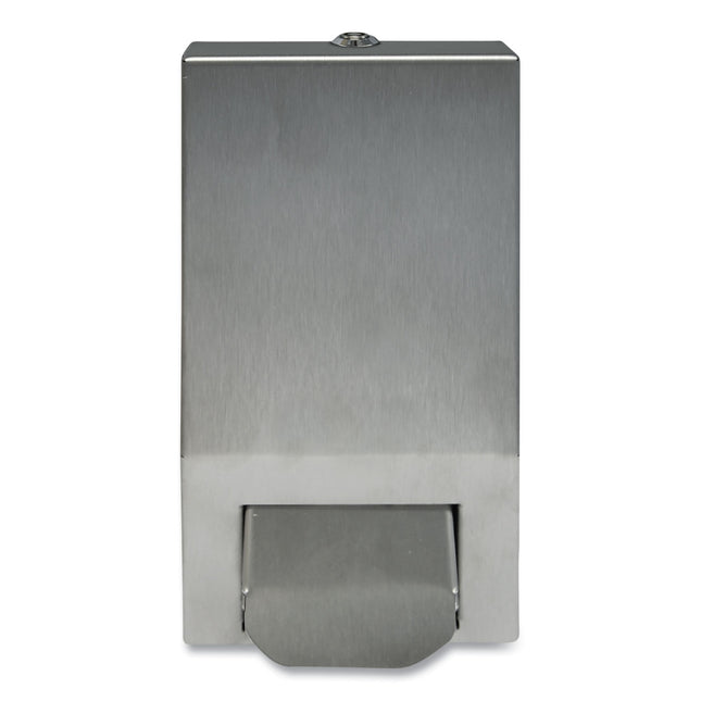 Manual Skincare Dispenser, 1 L, 5.1 x 4.6 x 9.3, Silver