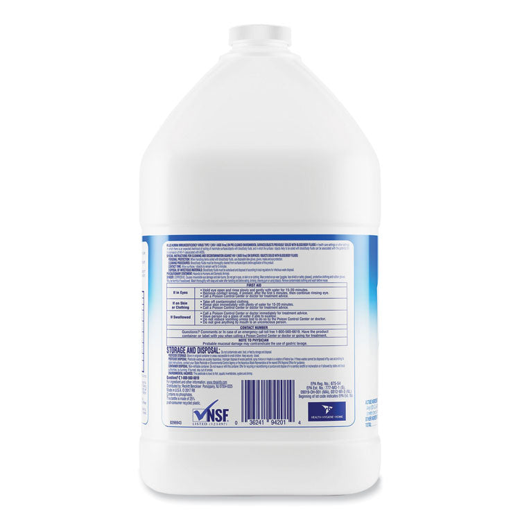 Disinfectant Heavy-Duty Bathroom Cleaner Concentrate, Fresh Lime, 1 gal Bottle, 4/Carton