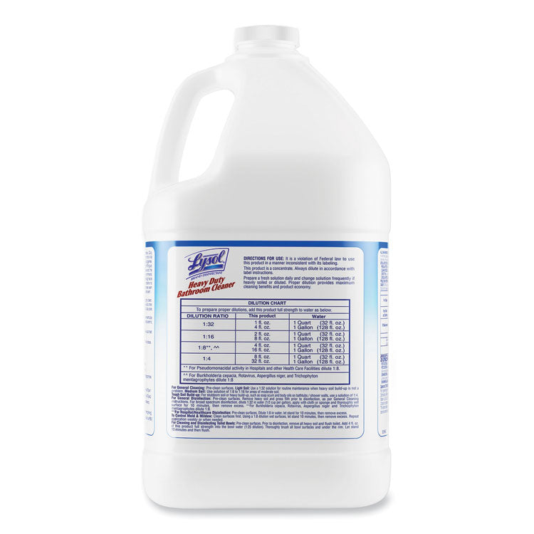 Disinfectant Heavy-Duty Bathroom Cleaner Concentrate, Fresh Lime, 1 gal Bottle