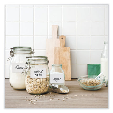 Printable Adhesive Name Badges, 3.38 X 2.33, White, 100/pack