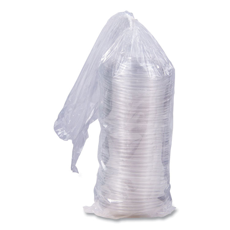 PresentaBowls Lids, Clear, Fits 24 oz to 64 oz Bowls, 7.3" Diameter x 1.1" h, Plastic, 252/Carton