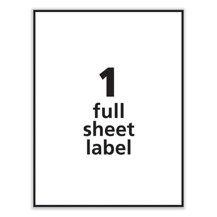 Removable Multi-Use Labels, Inkjet/laser Printers, 8.5 X 11, White, 25/pack